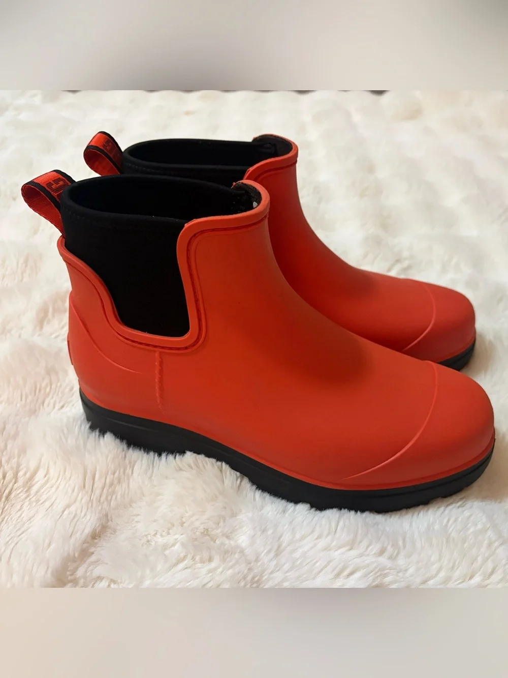 UGG Tangerine Chelsea Rain Booties